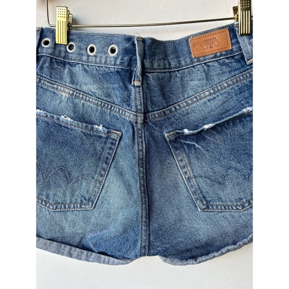 Le Temps Des Cerises vintage wash denim jean shorts - Picture 8 of 11